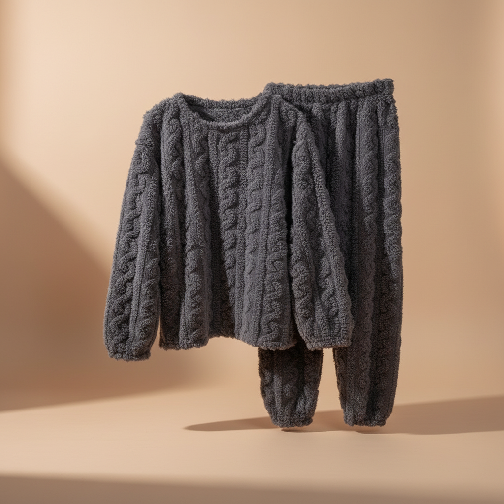 Πυτζάμα πιλού πιλού γυναικεία μαύρη