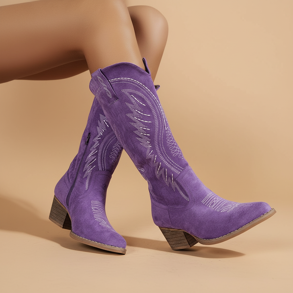 Κομψές κεντημένες μπότες Western