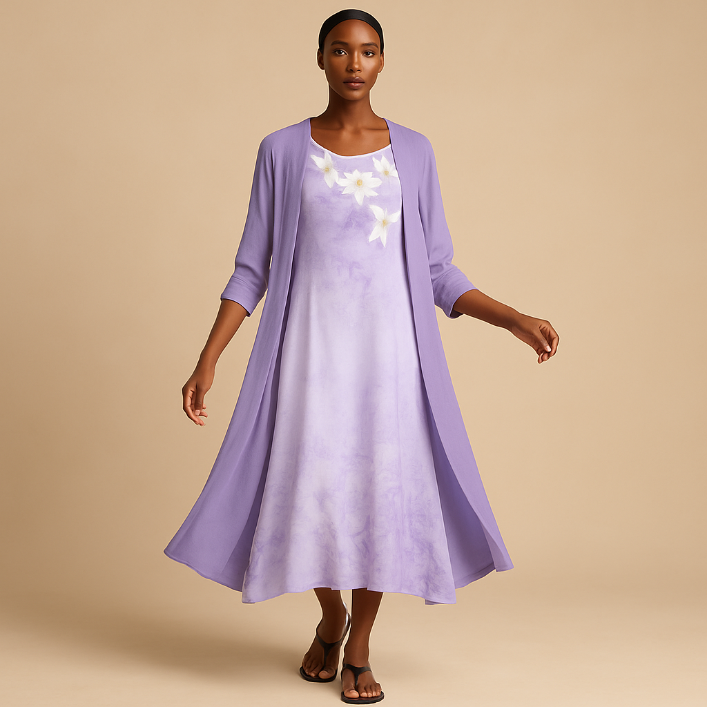 Lange damesjurk met blousejasje, flatterende pasvorm en elegante stijl. Ideaal voor formele gelegenheden, werk en feestelijke events.